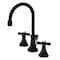 Kingston Brass KS2980ZX Millennium Widespread Bathroom Faucet W/ Brass Pop-Up, Black KS2980ZX - alternate 1